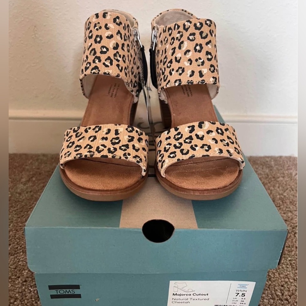 TOMS Women's Majorca Cutout Cheetah Sandals